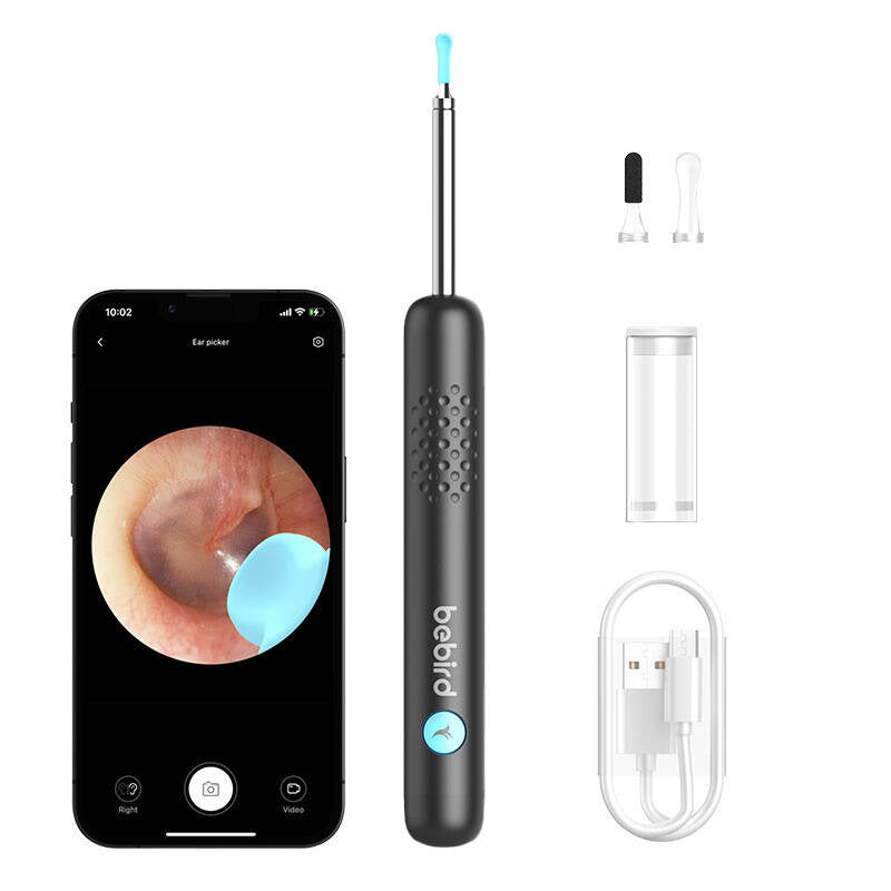 Limpa-Ouvidos Inteligente BEBIRD R1 com Câmara HD – Preto