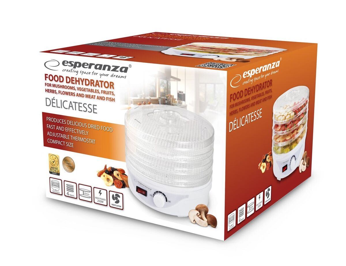 Desidratador de Alimentos Esperanza (Cogumelos, Frutas, Legumes, Ervas e Florações) EKD003