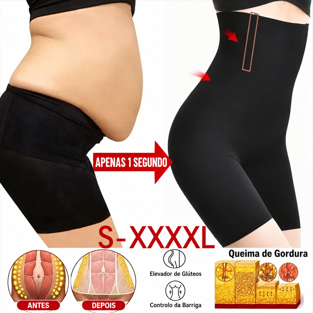 Esta cinta modeladora de cintura alta foi concebida para ajudar a criar uma aparência mais uniforme sob a roupa. O design sem costuras acompanha o corpo com discrição e pode ser usado com diferentes tipos de vestuário.