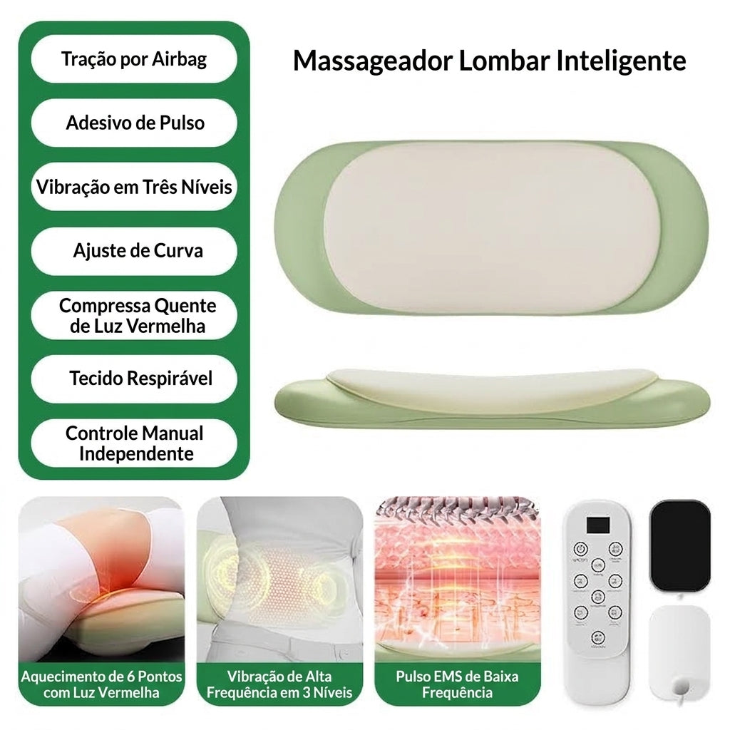 Massageador Lombar com Compressa Quente e Pulsos YZ-2