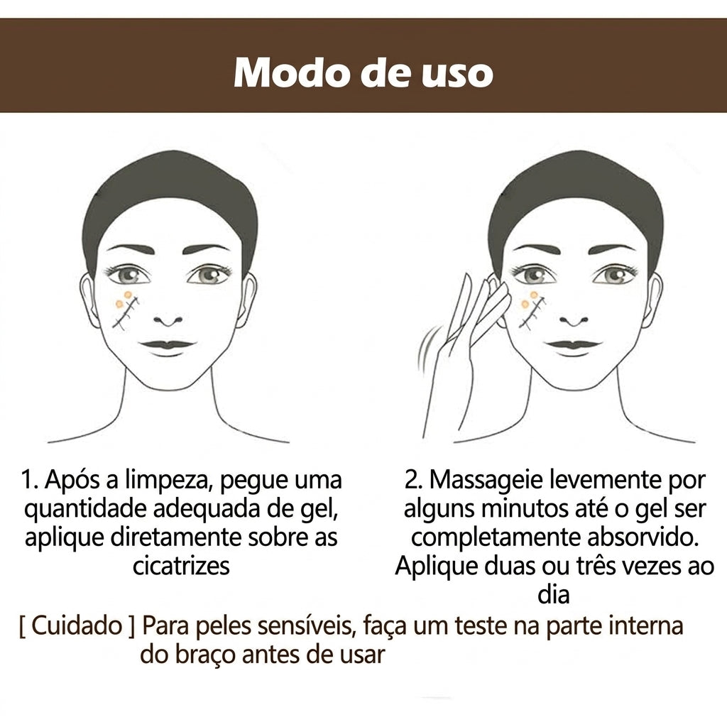 Gel reparador para cuidados da pele, 20 g