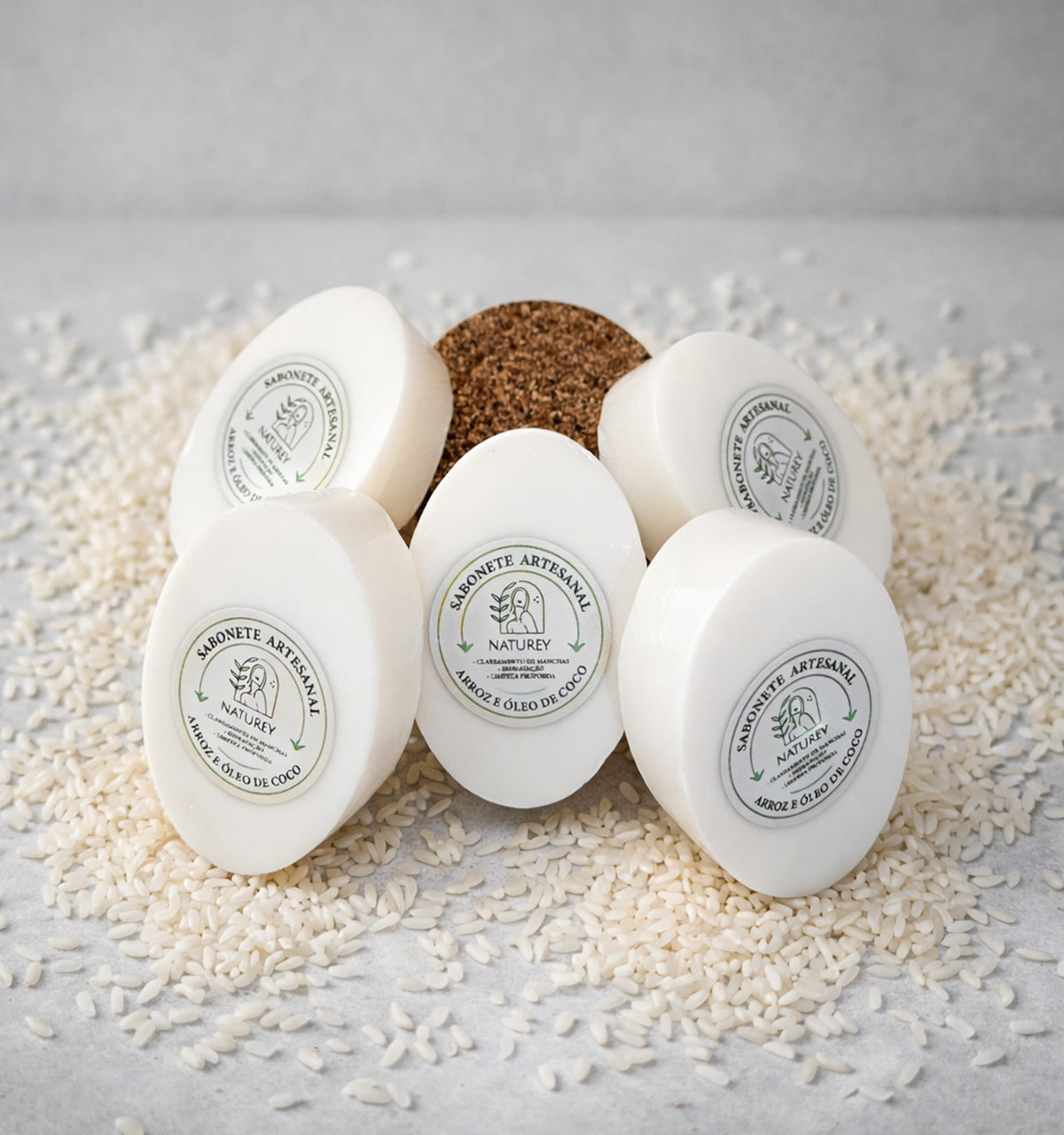 Sabonete de Arroz e Óleo de Coco