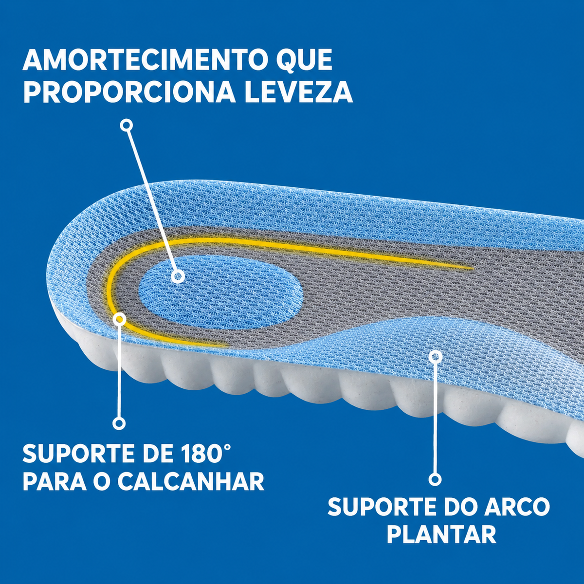 Os seus sapatos preferidos são ainda mais confortáveis. As palmilhas ergonómicas ORTOWAS Ergo™ dão aos pés o apoio de que precisam nos dias longos, em casa, no trabalho ou a passear.
