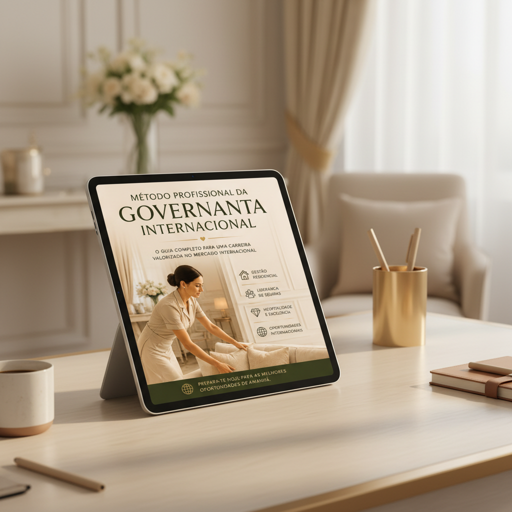 Ebook Governanta Profissional: Guia Completo para Trabalhar no Estrangeiro